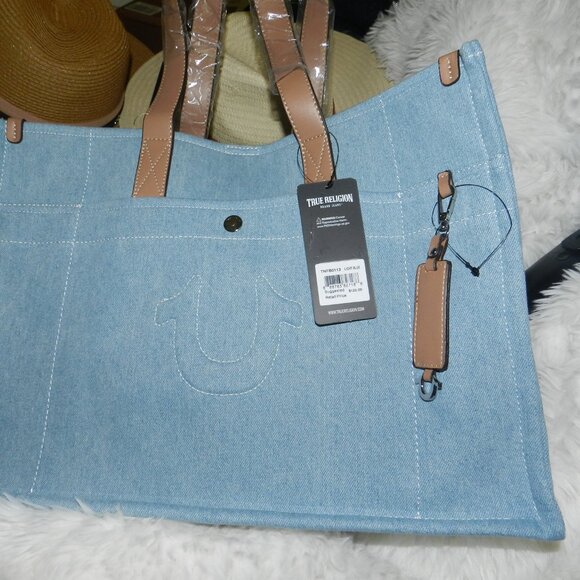 TRUE RELIGION STITCHED HORSESHOE LARGE TOTE BAG 🆕NWT/FAST SHIPPING😮‍💨⚡🚚 - Picture 7 of 16